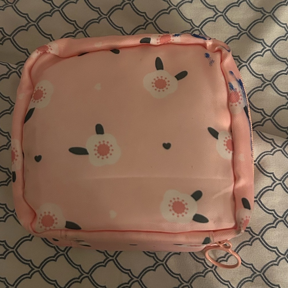 Floral Pink Cosmetic Pouch